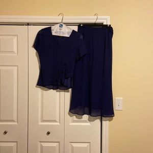 Dark purple suit. Size 12 petite